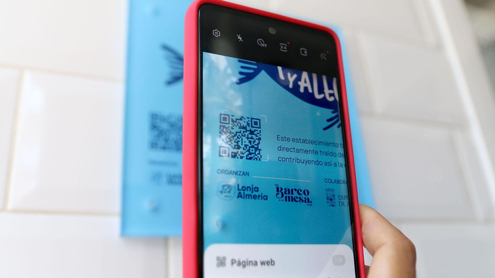 Código QR  con información detallada sobre el pescado fresco protagonista del día que se encuentra en los establecimientos adheridos a la campaña