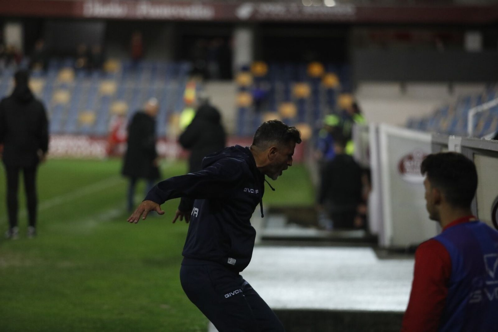 Iván Ania, durante el partido de Pontevedra.