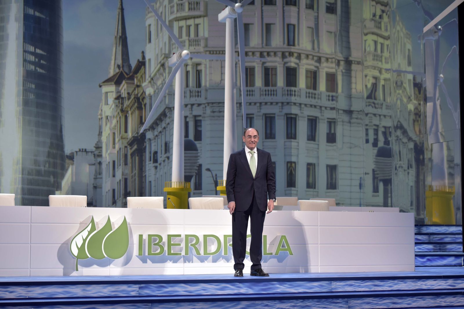 Ignacio Galán, ayer, durante la junta general de accionistas de Iberdrola, en Bilbao.