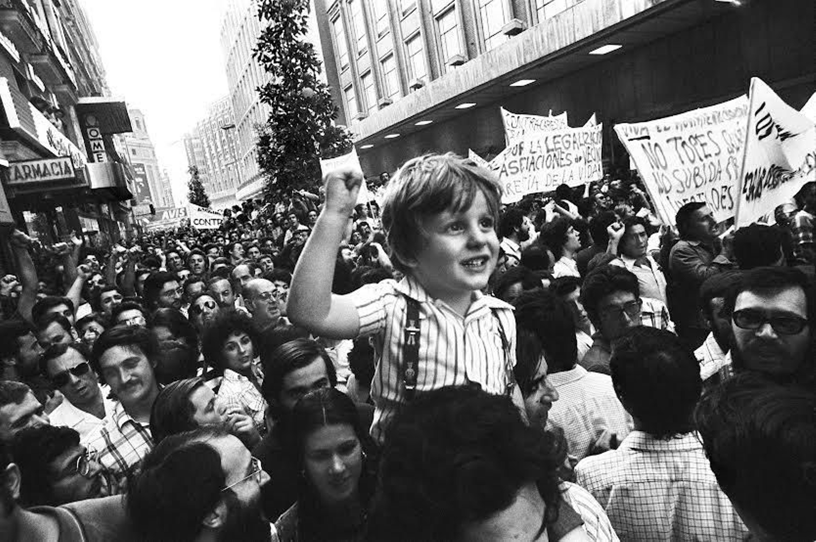 Manifestación de vecinos en 1976.
