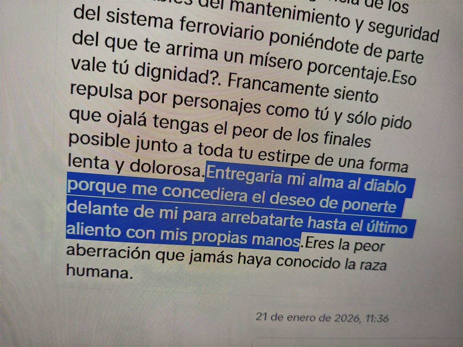 Las amenazas recibidas por el secretario general de Facua.