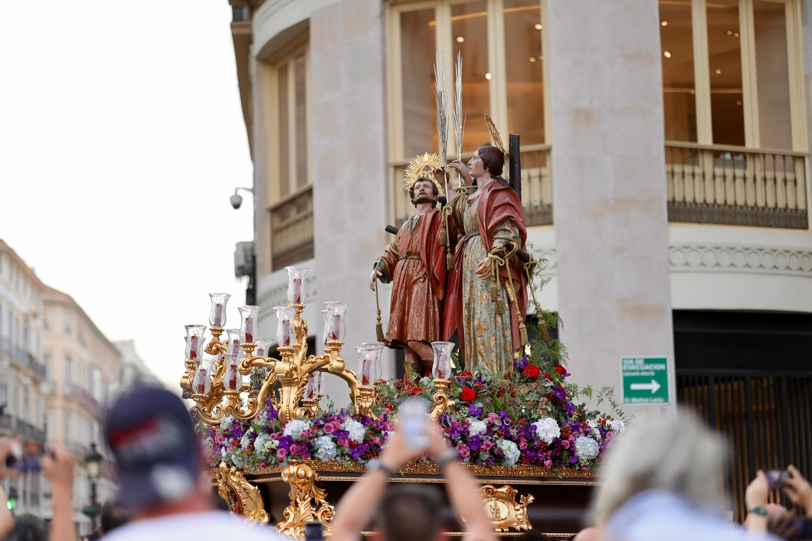 La procesión de los Santos Patronos de Málaga, en fotos