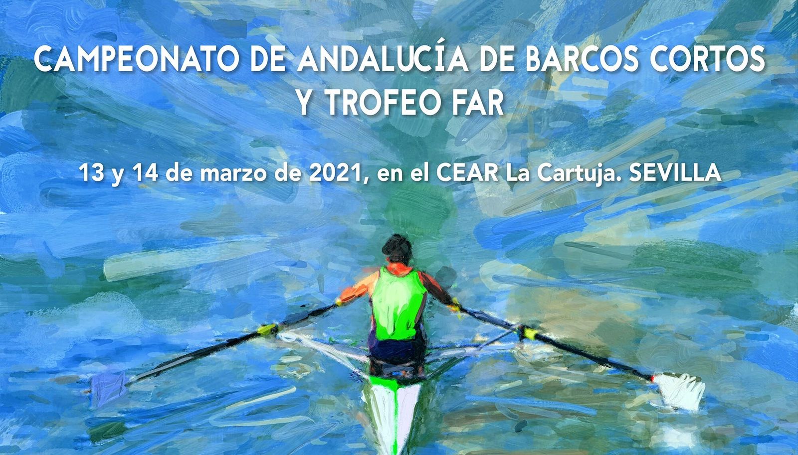 Cartel del Campeonato de Andalucía de botes cortos.