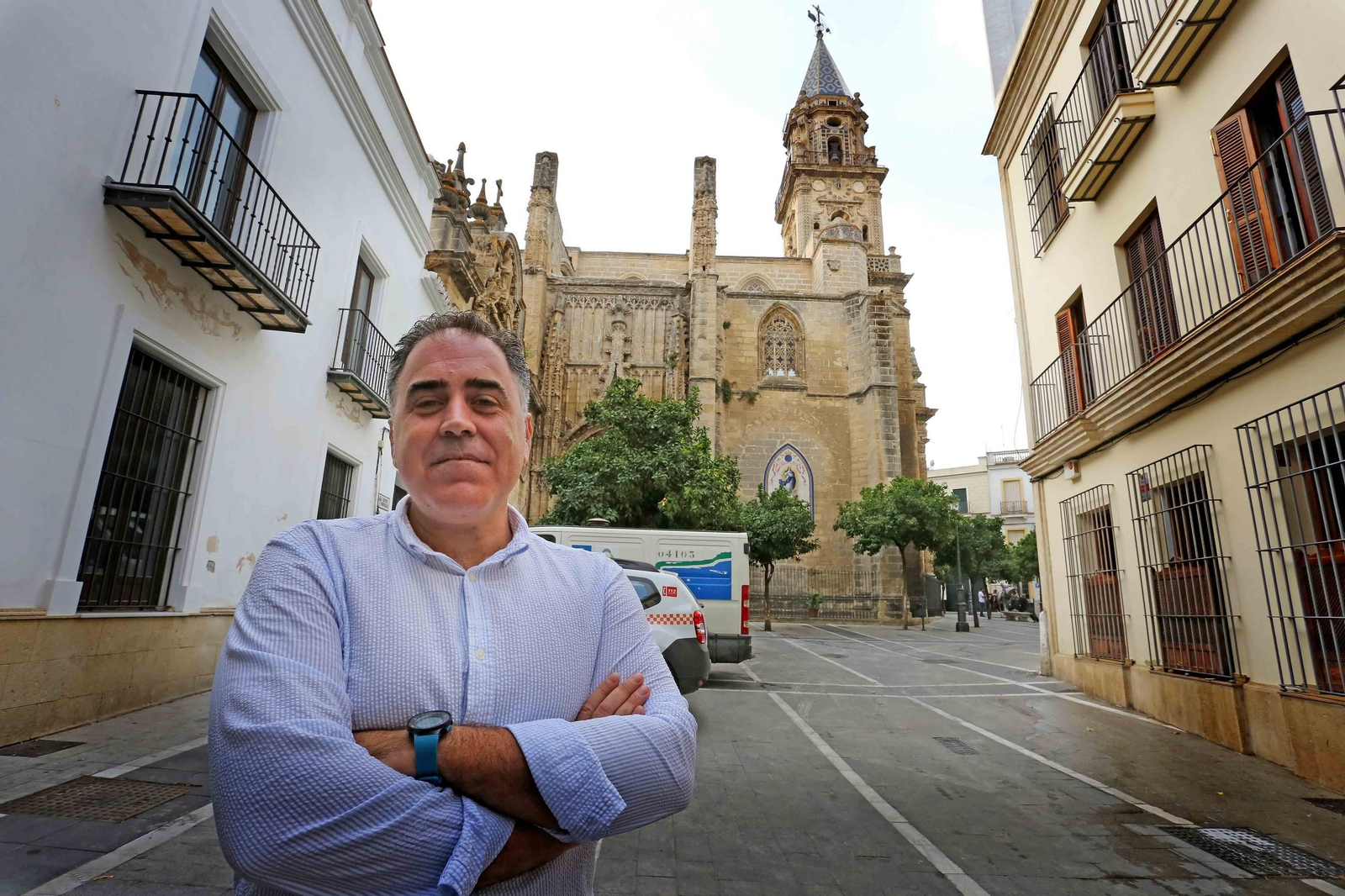Rafael Jorge Racero, en una imagen tomada en 2018 poco después de tomar posesión como hermano mayor.