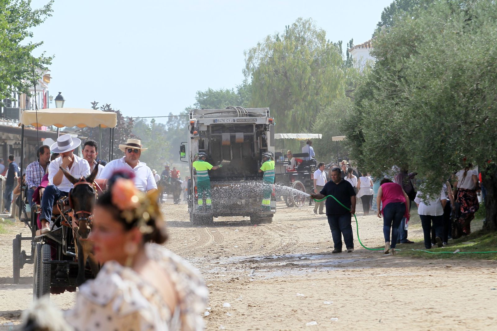 Imágenes del domingo de descanso en El Rocio