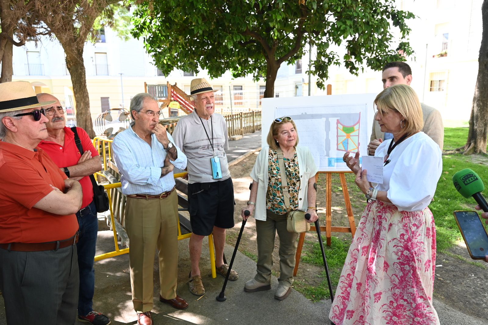 Una imagen de la visita a las obras.