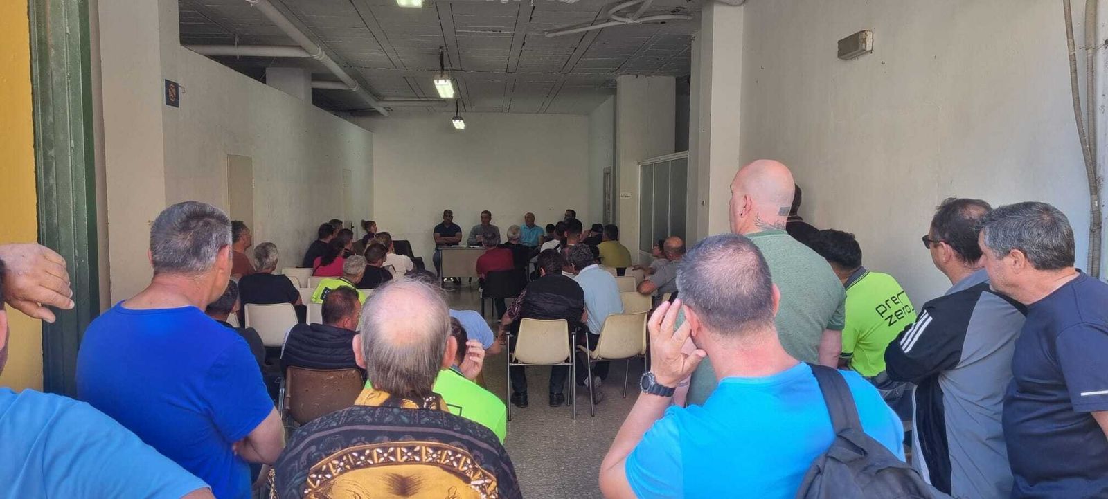 La asamblea de trabajadores celebrada el pasado viernes.