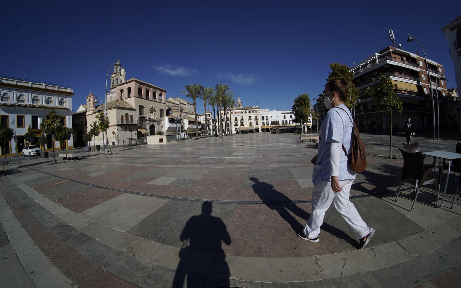La Plaza de España de Écija, en pleno centro de la ciudad.