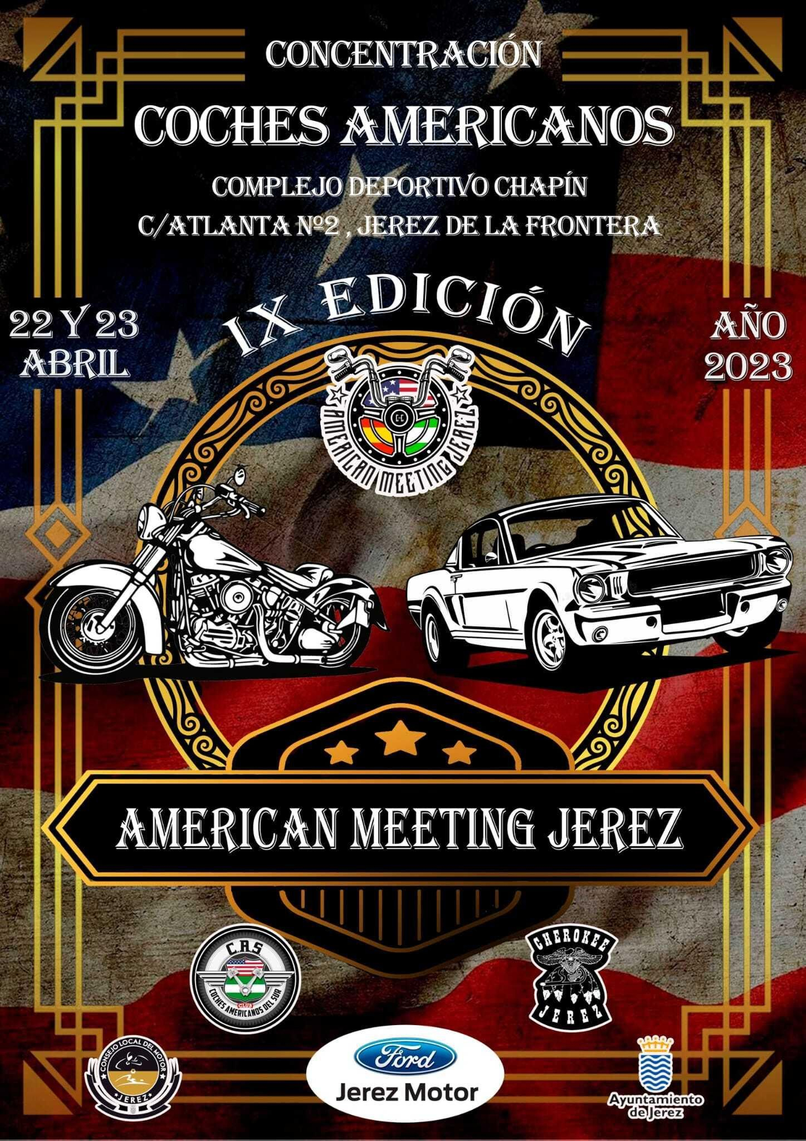Cartel  de la IX Concentración de Coches Americanos