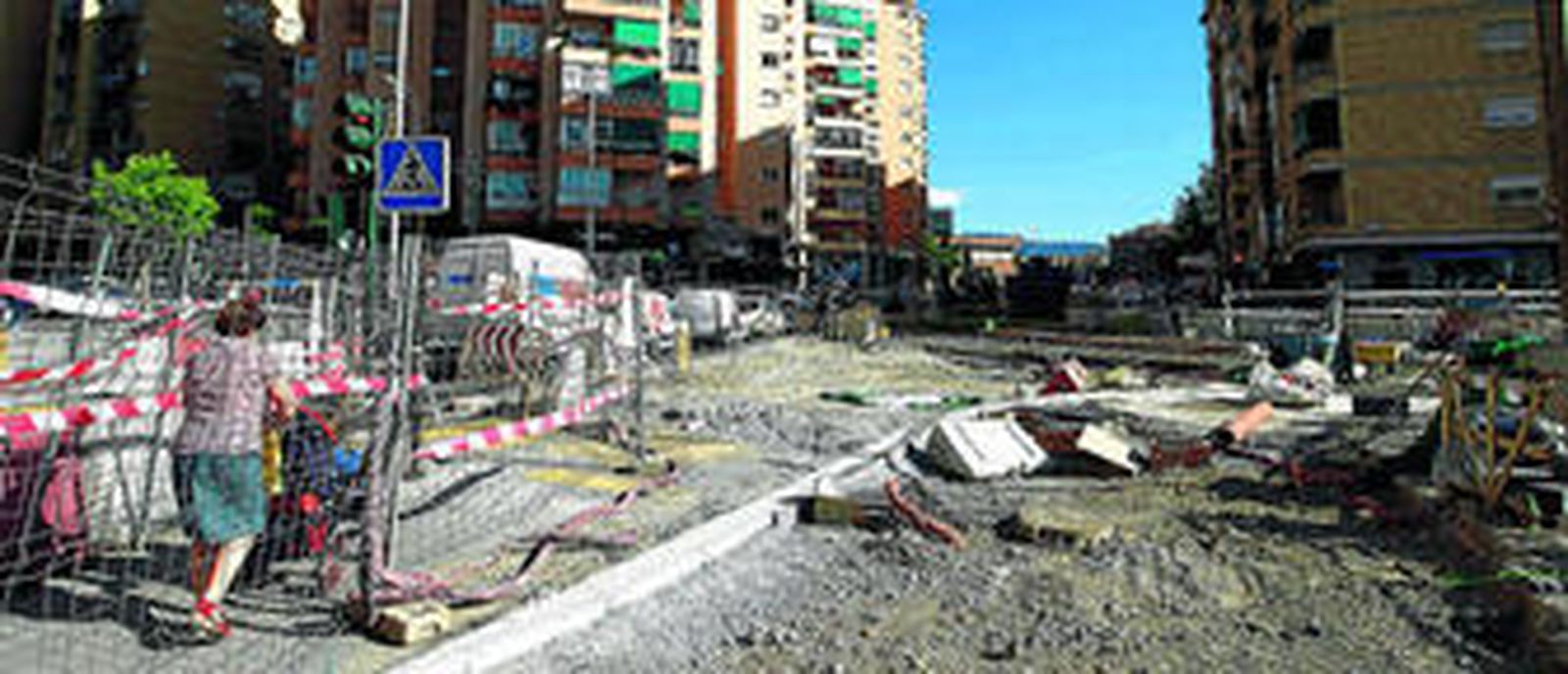 Imagen de las obras del Metro a su paso por el barrio del Zaidín.