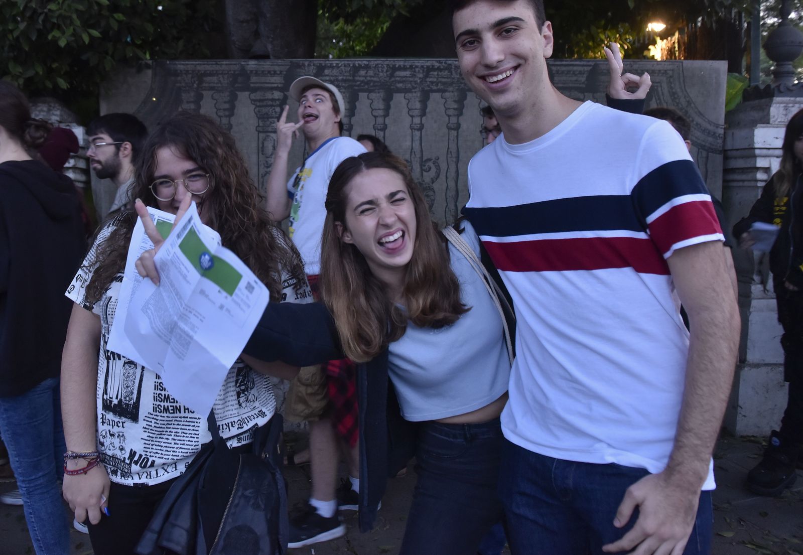 Ambiente en los accesos al concierto de Green Day