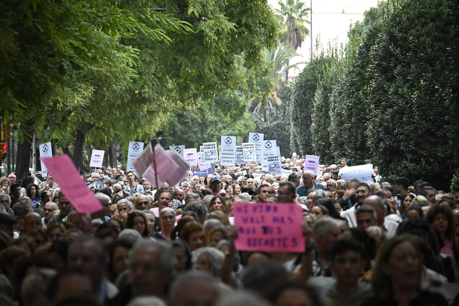 Las mejores imágenes de la manifestación por la sanidad en Huelva