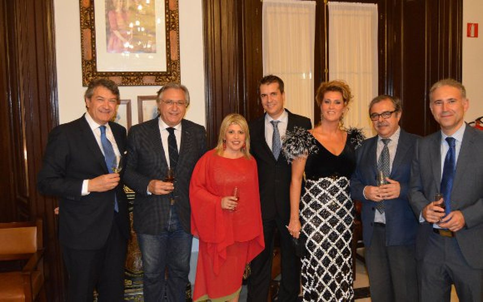César Saldaña, Francisco Camas, Mamen  Sánchez, Wayne Jamison, María Luisa C. Azcárate, José Luis Fernández y Adrián Fatou.

Foto: Ignacio Casas de Ciria