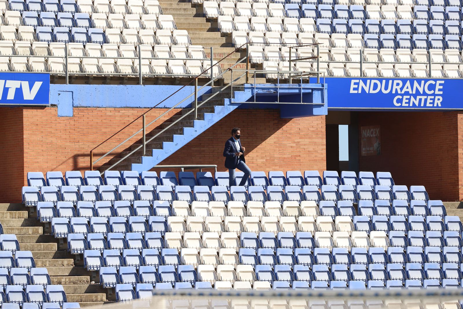 Las imágenes del Nuevo Colombino sin público por las restricciones del coronavirus