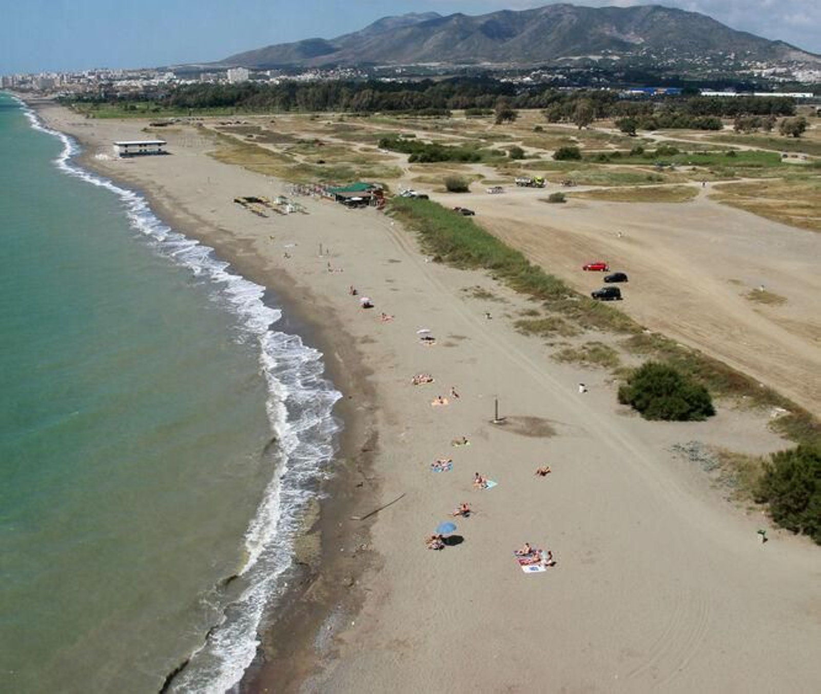 La playa de San Julián en Málaga capital.