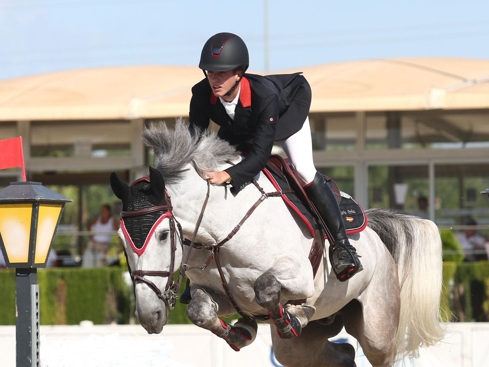 Mario Peña, con su caballo Nokito vd Weretherbach, ganador de la primera prueba puntuable para la Liga Nacional de Saltos.