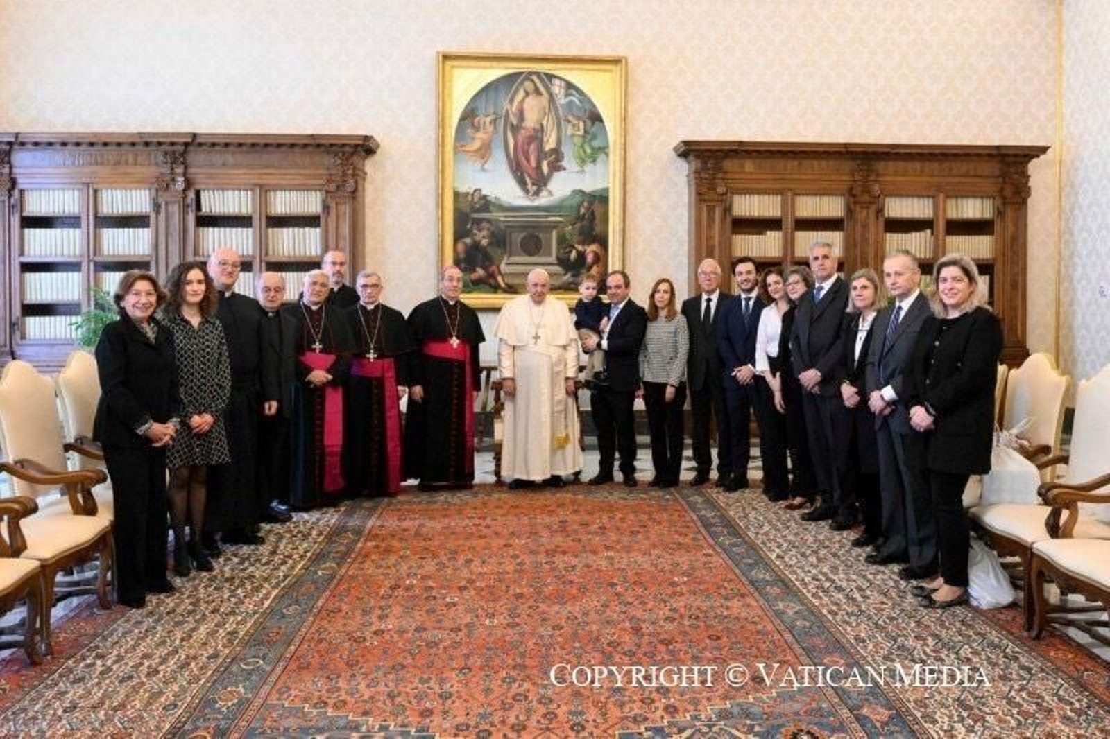 El obispo Zornoza, en el encuentro de la ONG Misión América celebrado días atrás con el Papa Francisco.