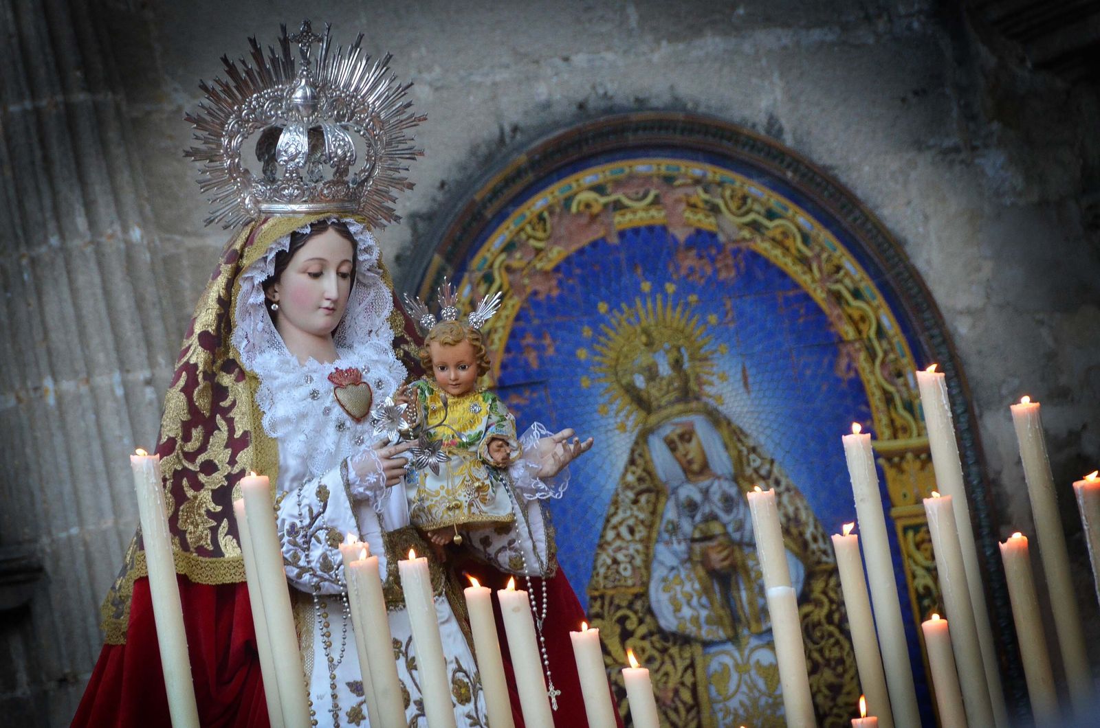 Imagen de la Virgen del Rosario de Jerez.