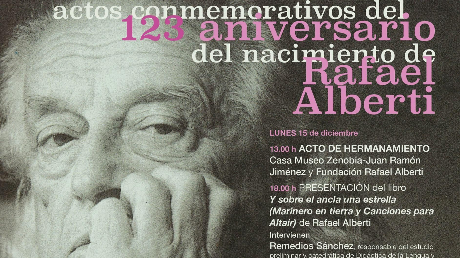 Un fragmento del cartel anunciador de los actos.