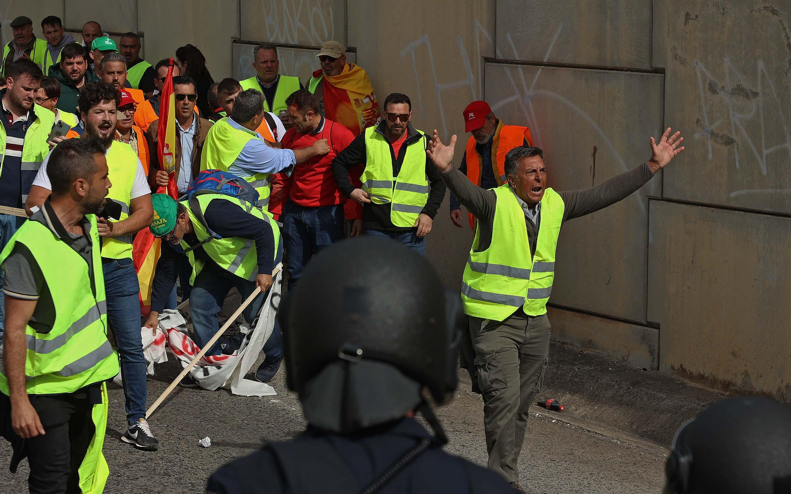 Imágenes de las protestas de los agricultores en Algeciras