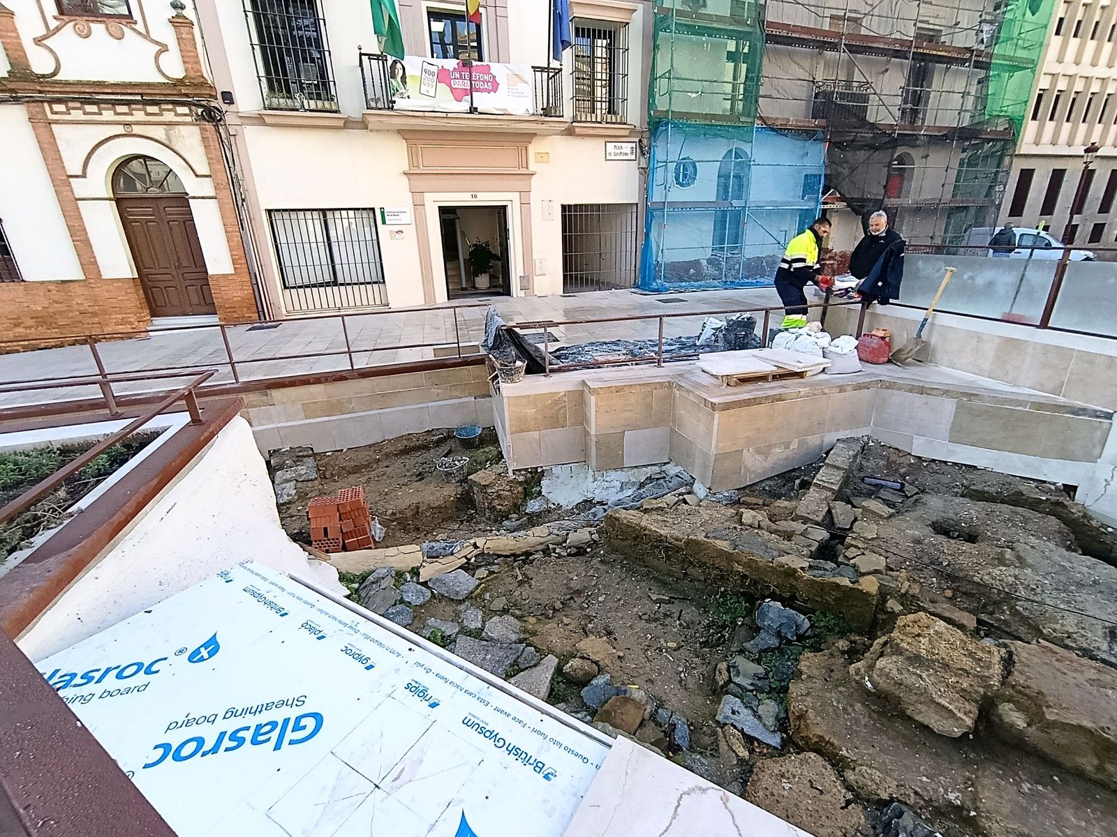 Fotografías de las obras de la puesta en valor de los restos arqueológicos de San Pedro