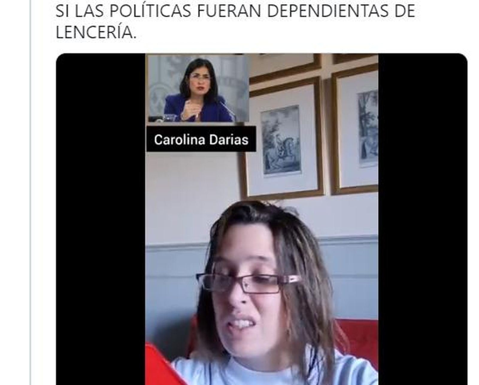 Una actriz interpreta a las políticas españolas si fueran dependientas de lencería y se hace viral