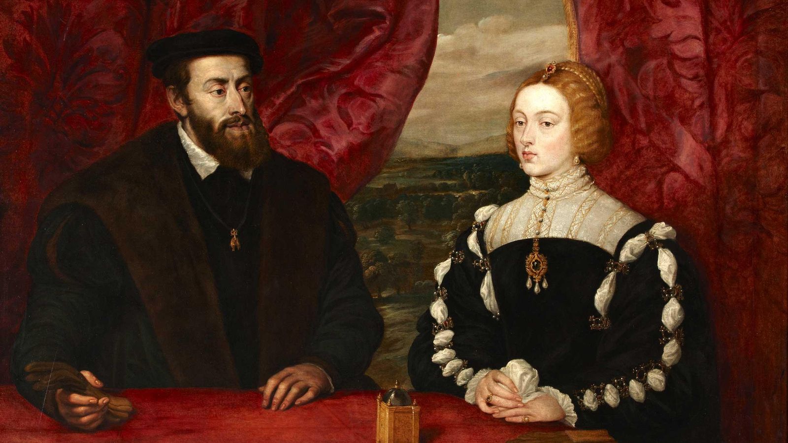El emperador Carlos V y la emperatriz Isabel de Portugal.