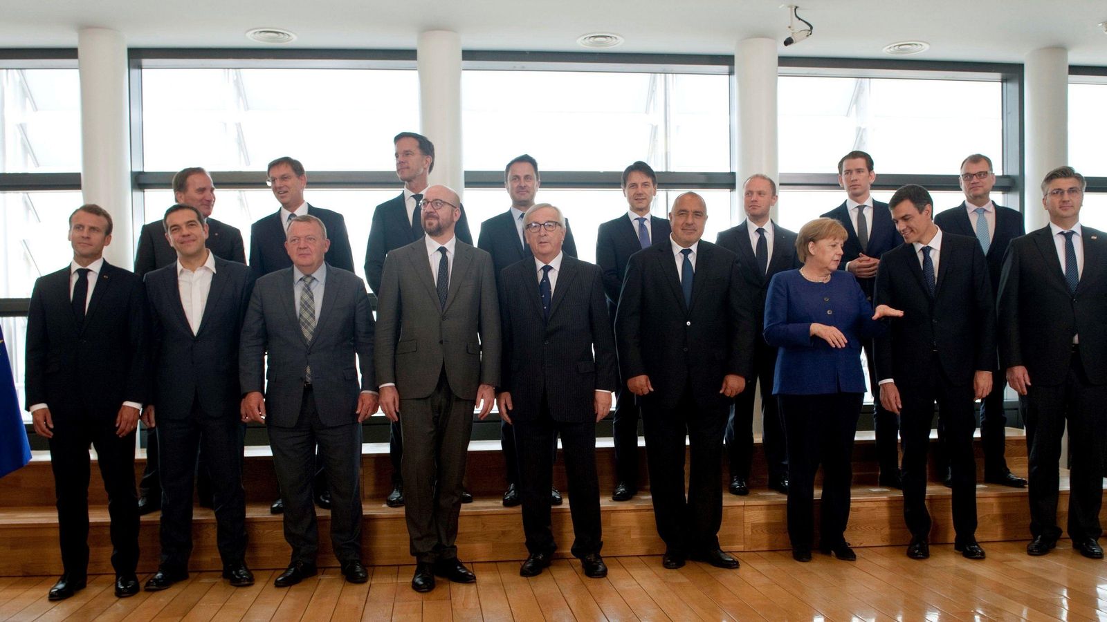Foto de familia de los mandatarios de la UE.