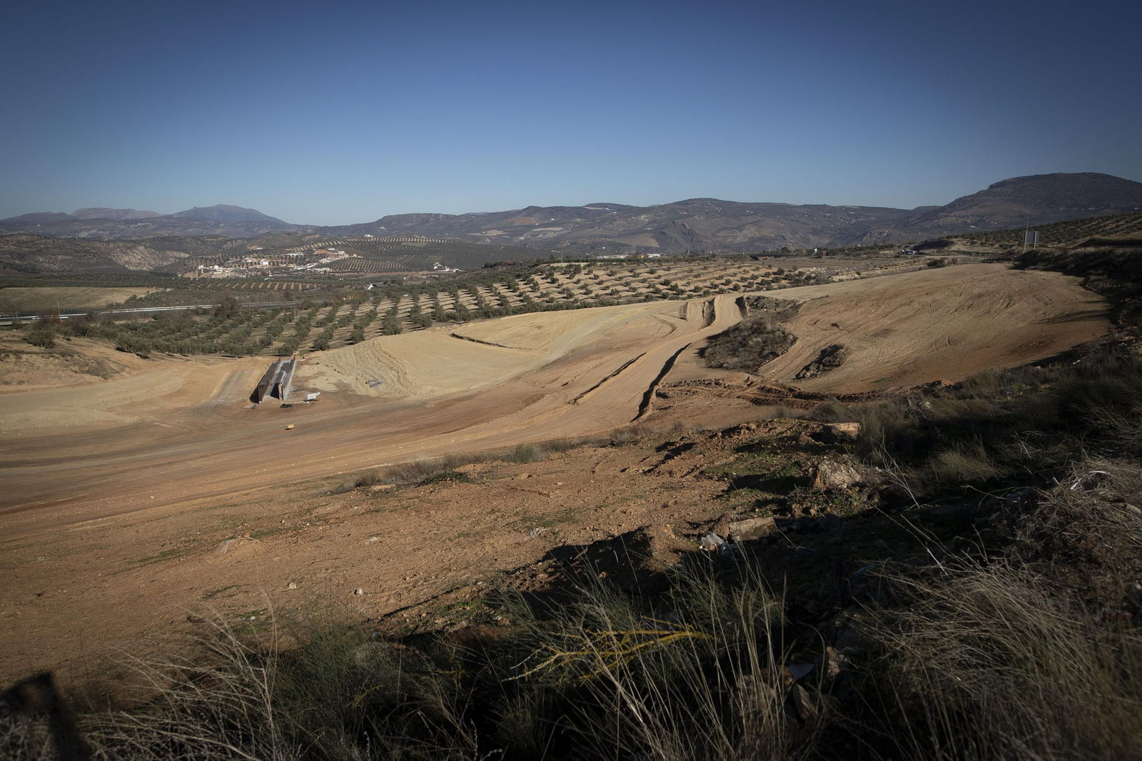 Así están las obras del tramo de Riofrío de la Variante de Loja después de nueve meses en obras