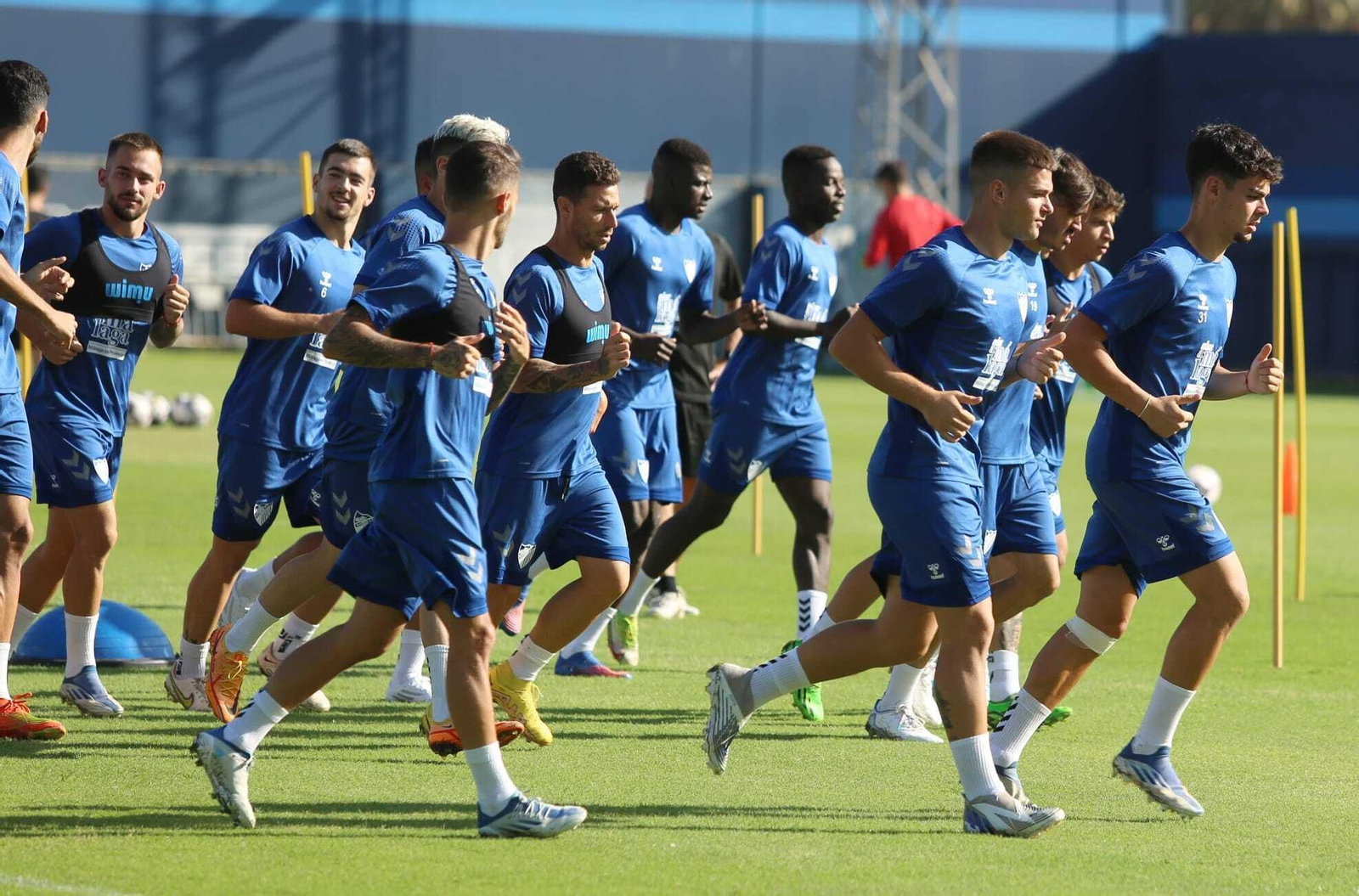 Los jugadores, entrenándose