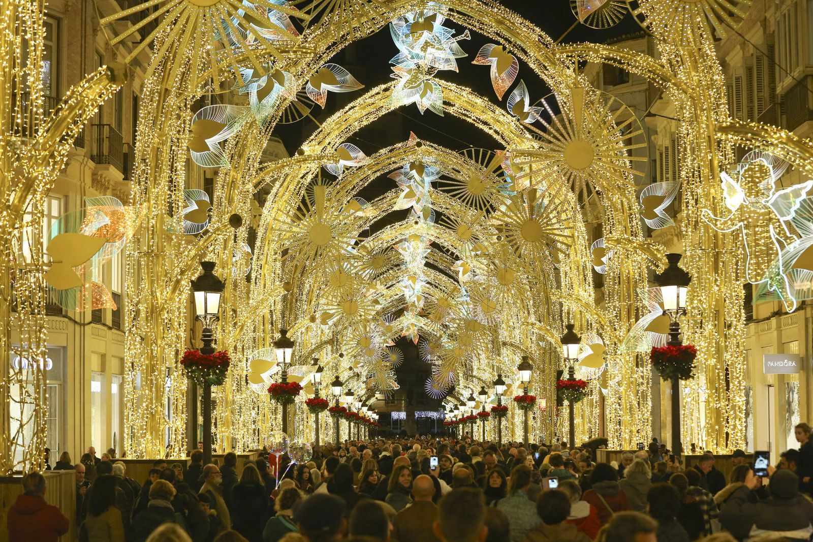 Alumbrado de la calle Larios.
