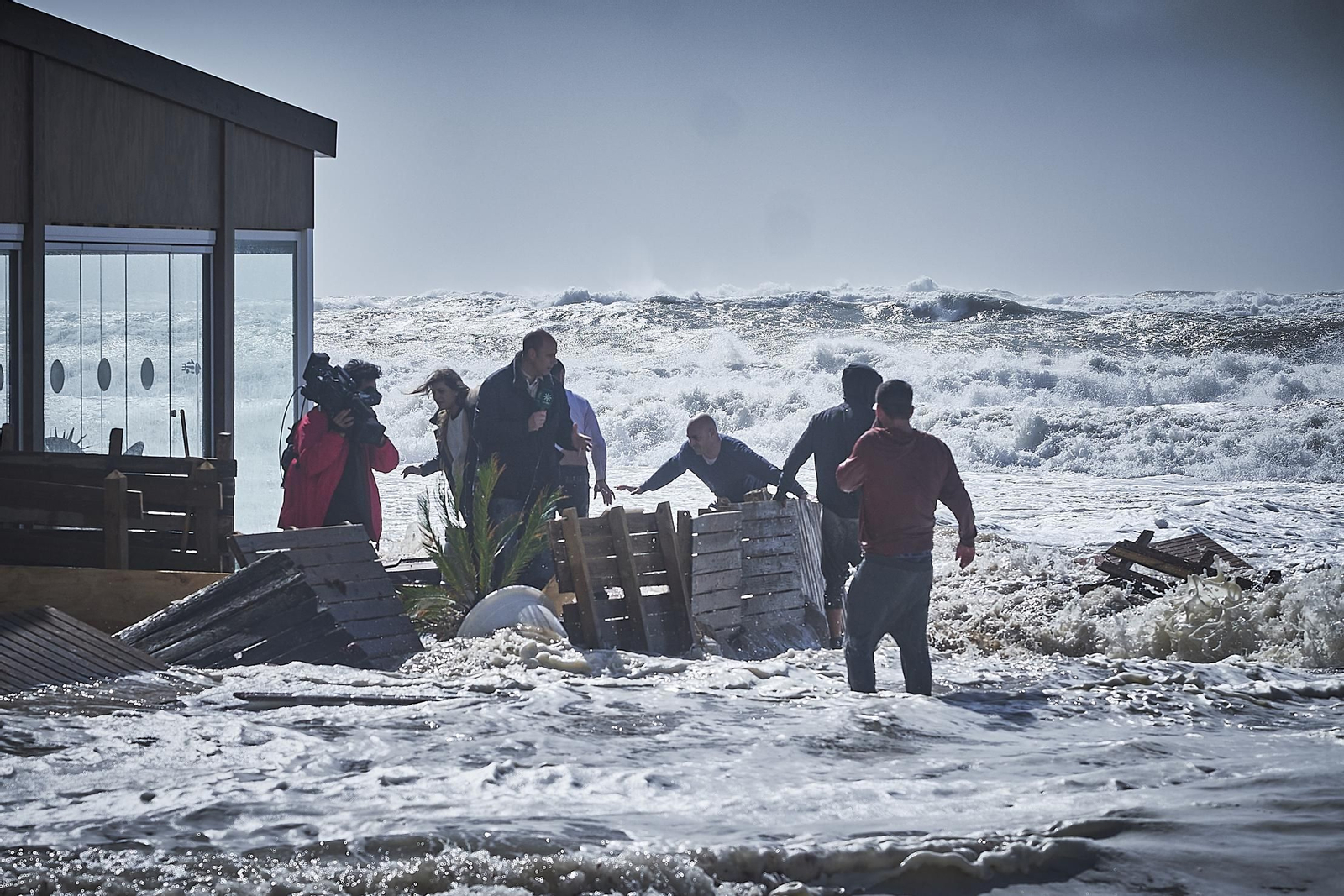 Efectos del temporal en Cádiz