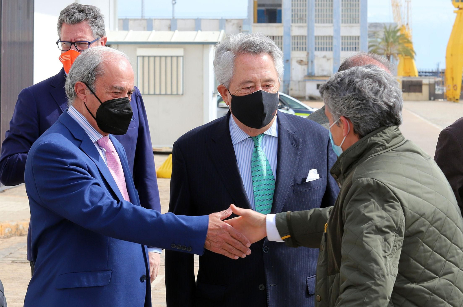 Imágenes del acto de inicio de las obras de la Marina Deportiva del Puerto de Huelva