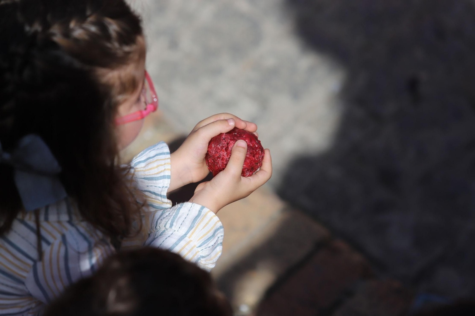 Imágenes del recorrido de la Borriquita  por las calles de Huelva