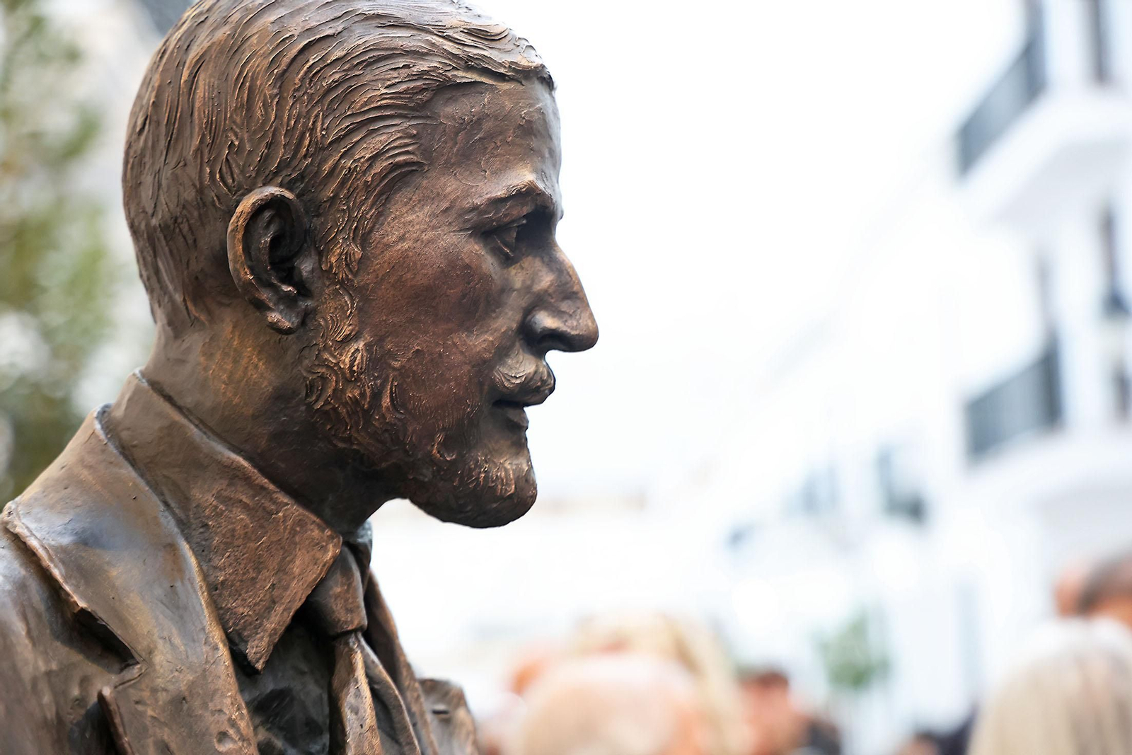 Imágenes de la inauguración en Moguer del complejo escultórico 'Juan Ramón y Platero'