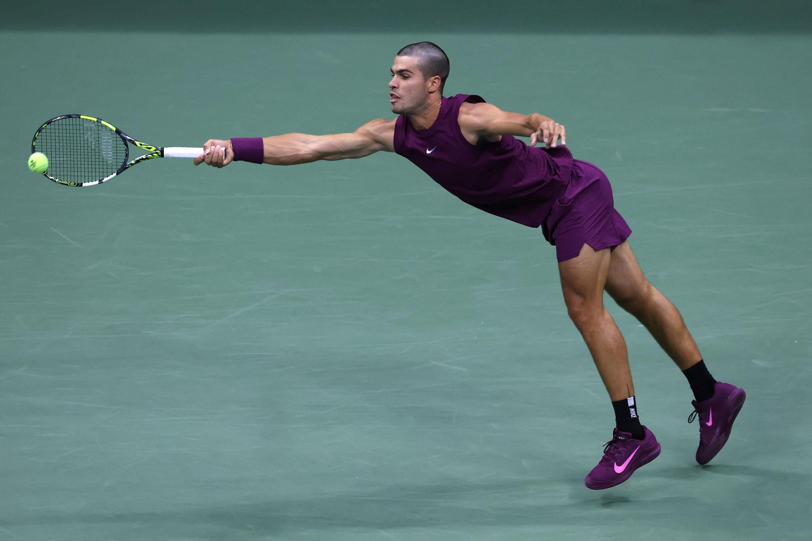 Las fotos del demoledor Alcaraz en la segunda ronda del US Open