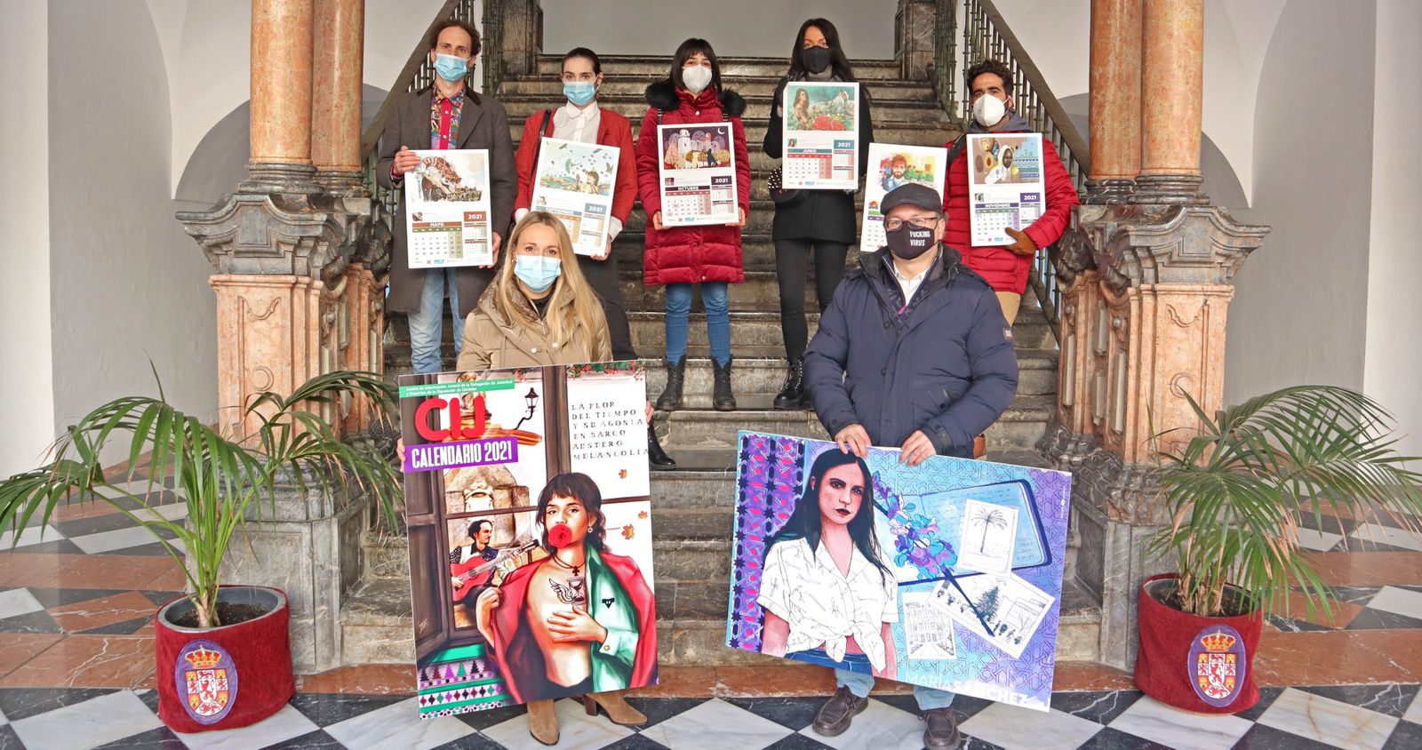 Presentación del calendario por parte de la delegada y artistas participantes.