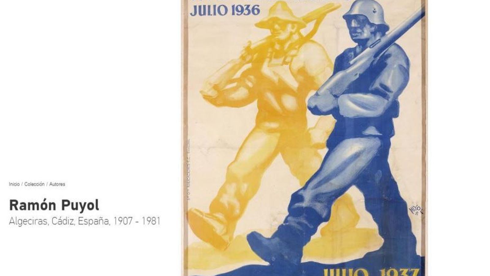 Ramón Puyol, cartel No Pasarán, Reina Sofía.