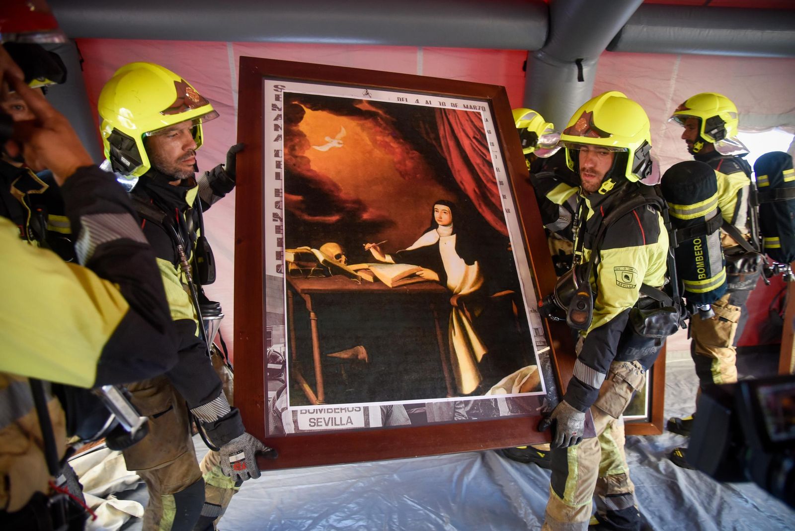Simulacro de incendio en la Catedral y el Archivo de Indias