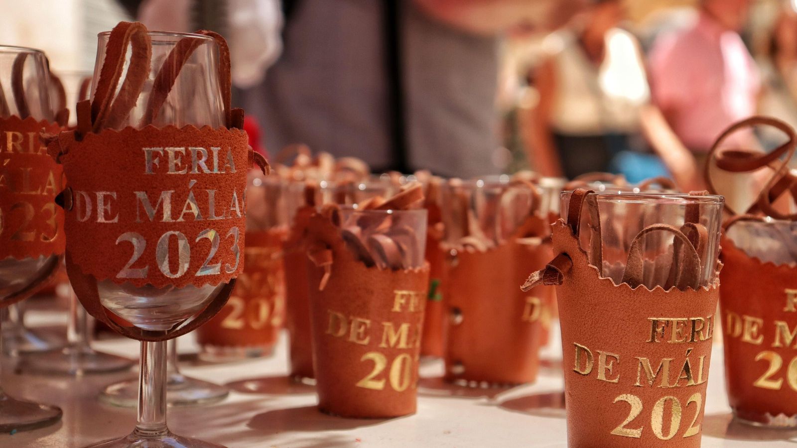 Vasos para beber en la Feria.