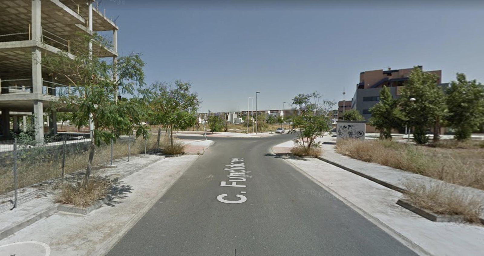 La calle Fundidores de Camas.