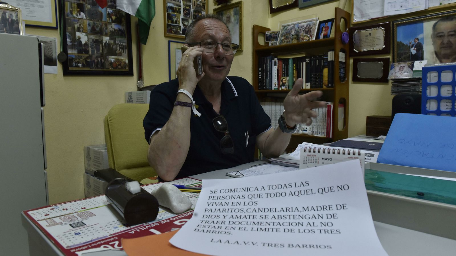 Salvador Muñiz, presidente de la Asociación de Vecinos Tres Barrios-Amate.