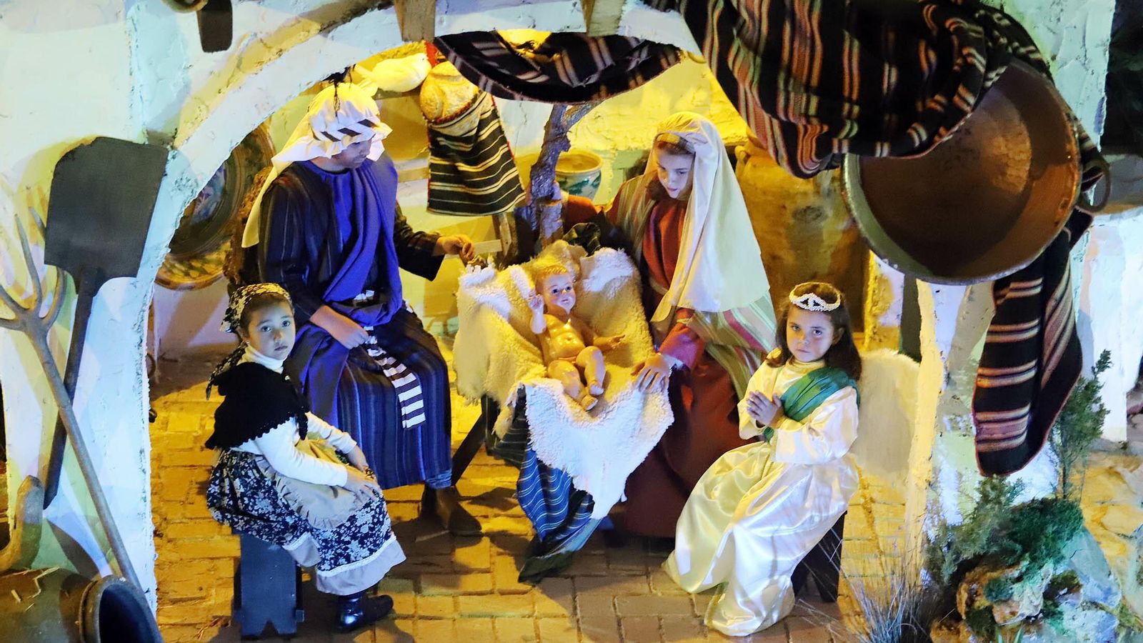 Pesebre del nacimiento de Jesús.