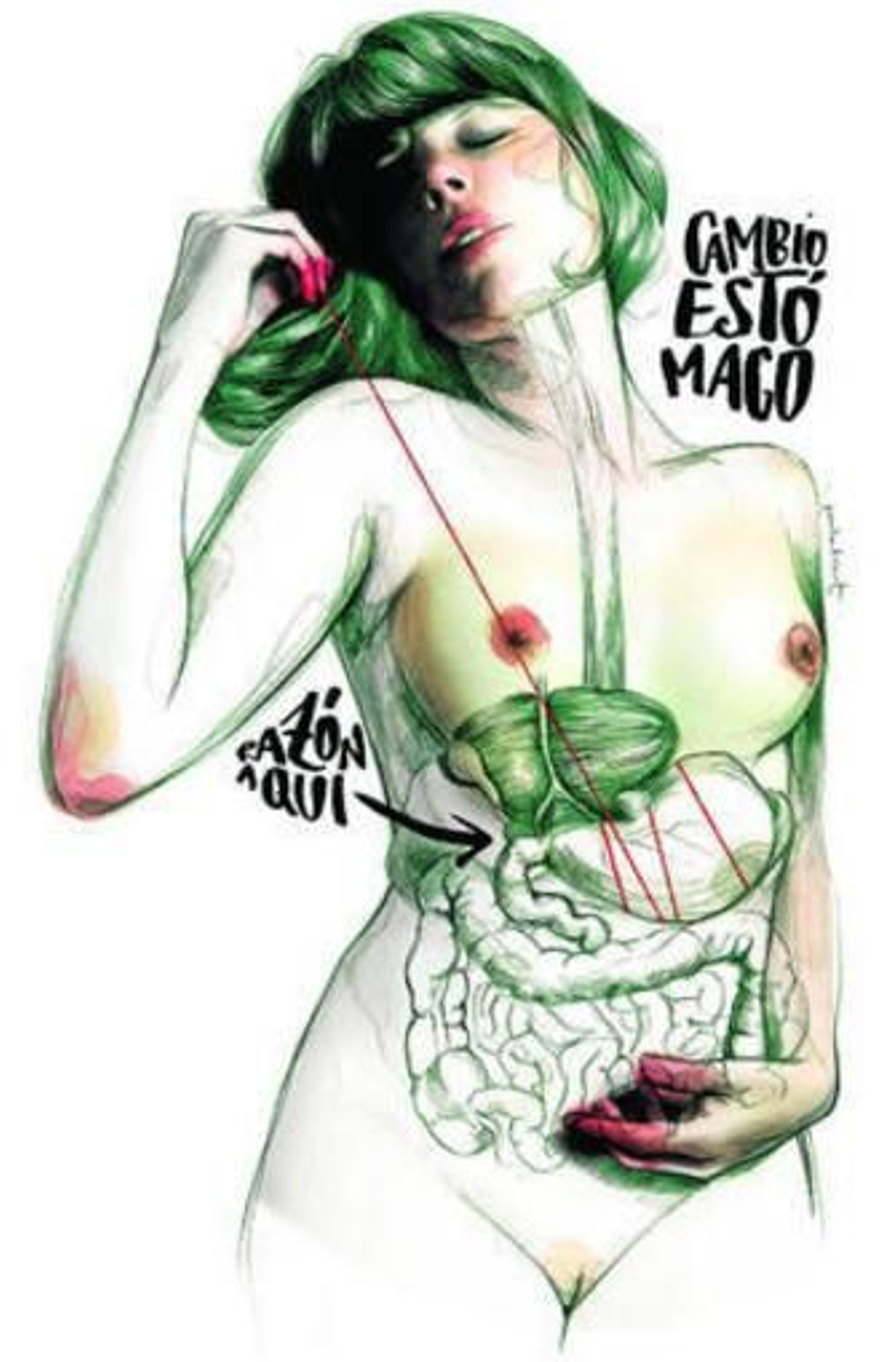1. Ilustración de Paula Bonet. 2. Dibujo de Sara Herranz. 3. Detalle de una viñeta de Rayadas de la vida. 4. Imagen que ilustra la portada del libro 'Yo mataré mostruos por ti', dibujado por Lyona Alyona. 5. Viñeta de Moderna de Pueblo.