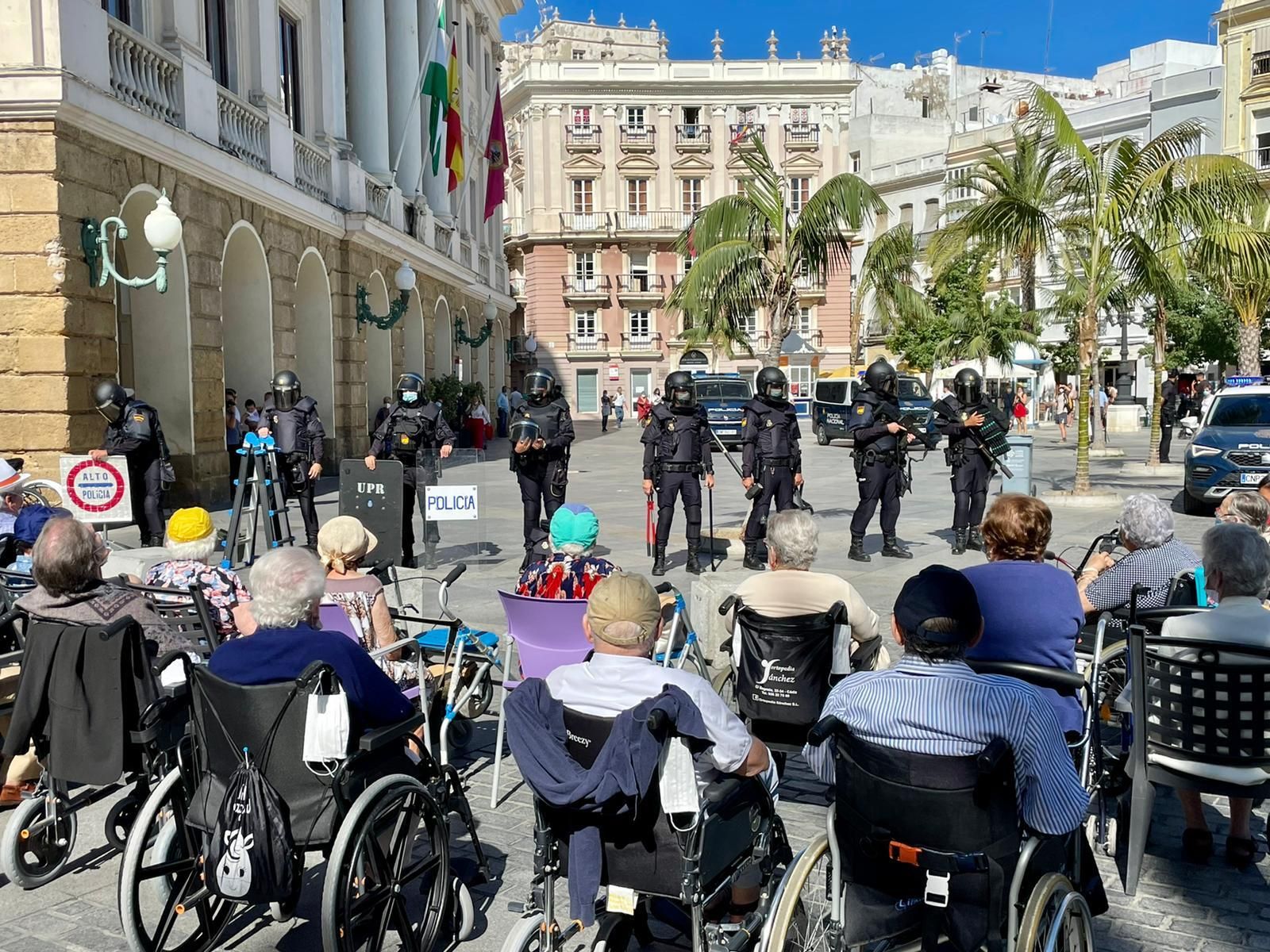 Una imagen de la exhibición protagonizada este jueves por los agentes de la Policía Nacional