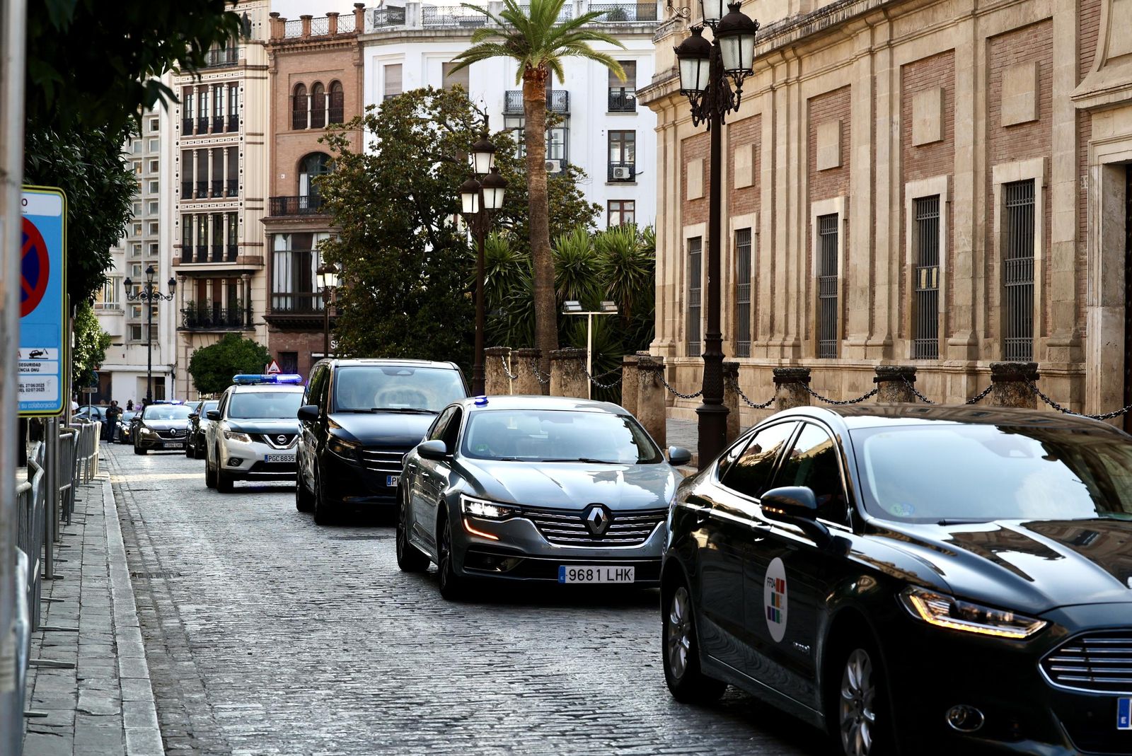 LLegada de los mandatarios de la ONU a la cena en el Alcázar