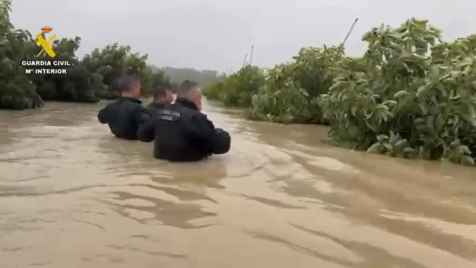 Rescate por tierra, mar y aire en Jerez: La Guardia Civil auxilia a medio centenar de personas junto al Guadalete