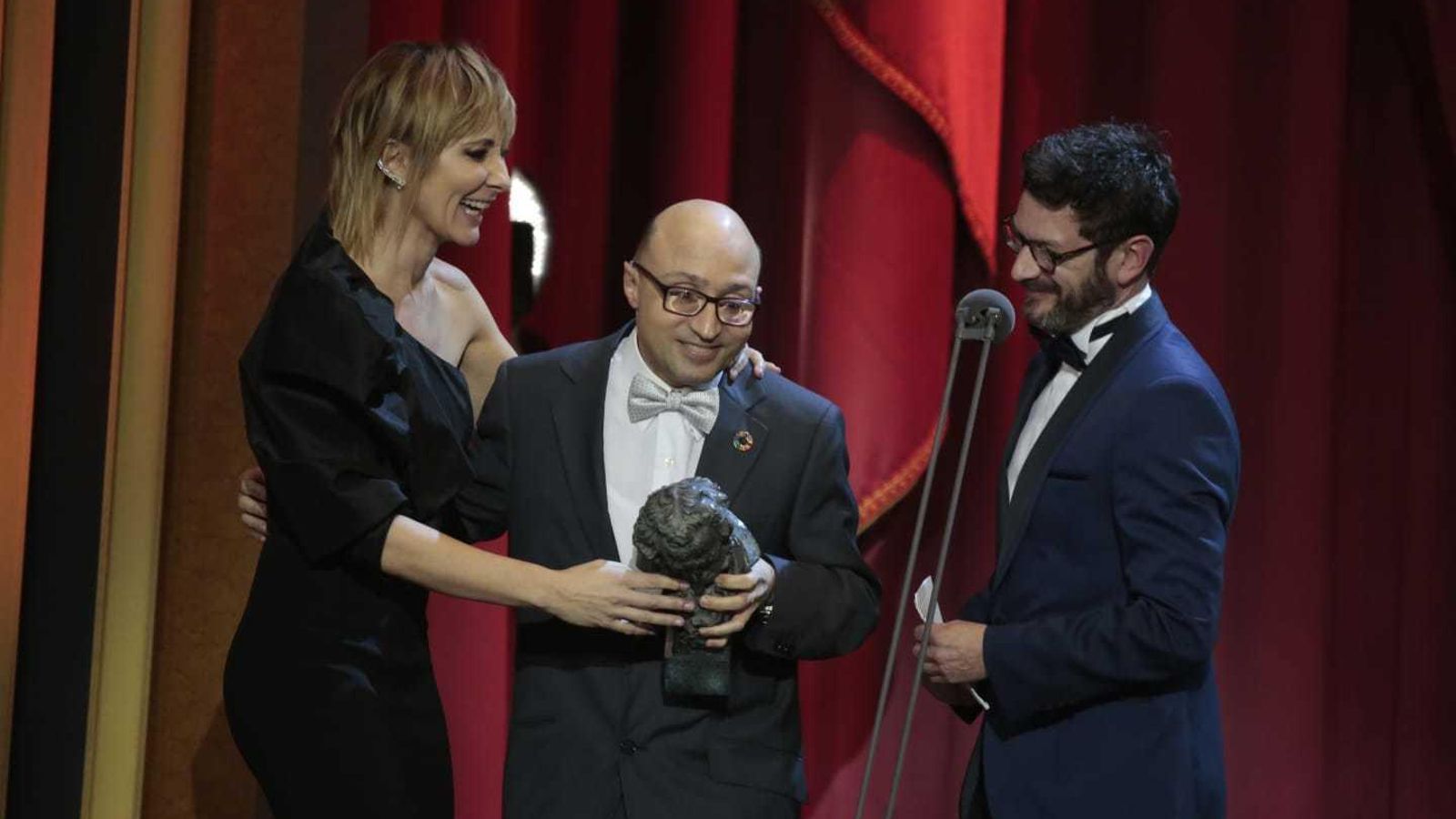 Jesús Vidal, tras recibir su Goya.