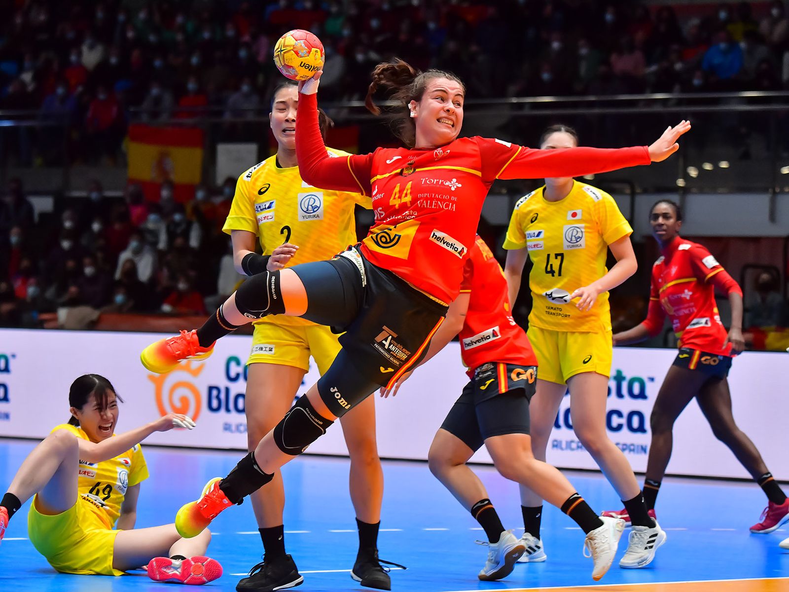 Un lance de un partido de España en el Mundial.