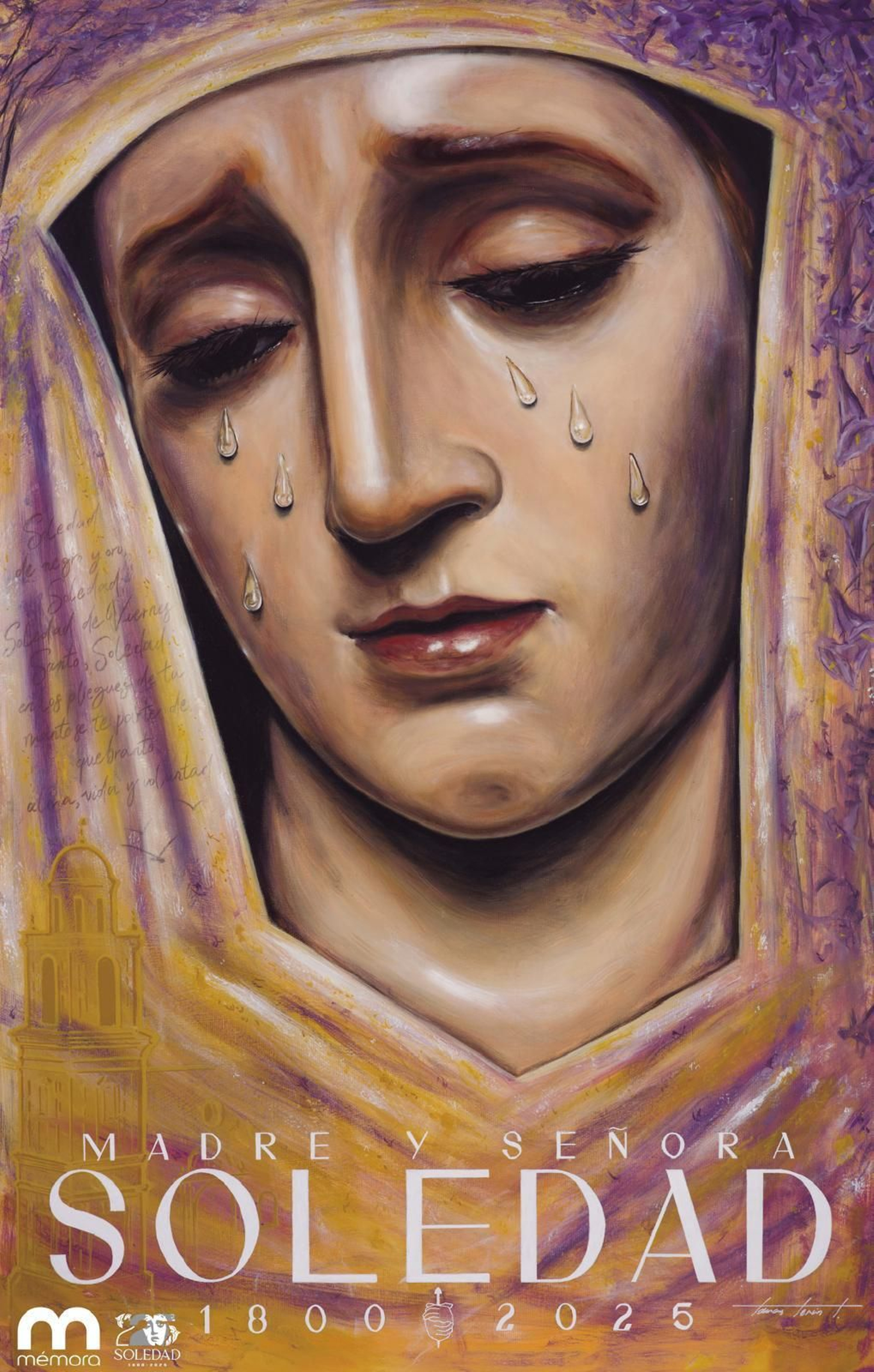 Cartel conmemorativo de los 225 años de la imagen de la Soledad.